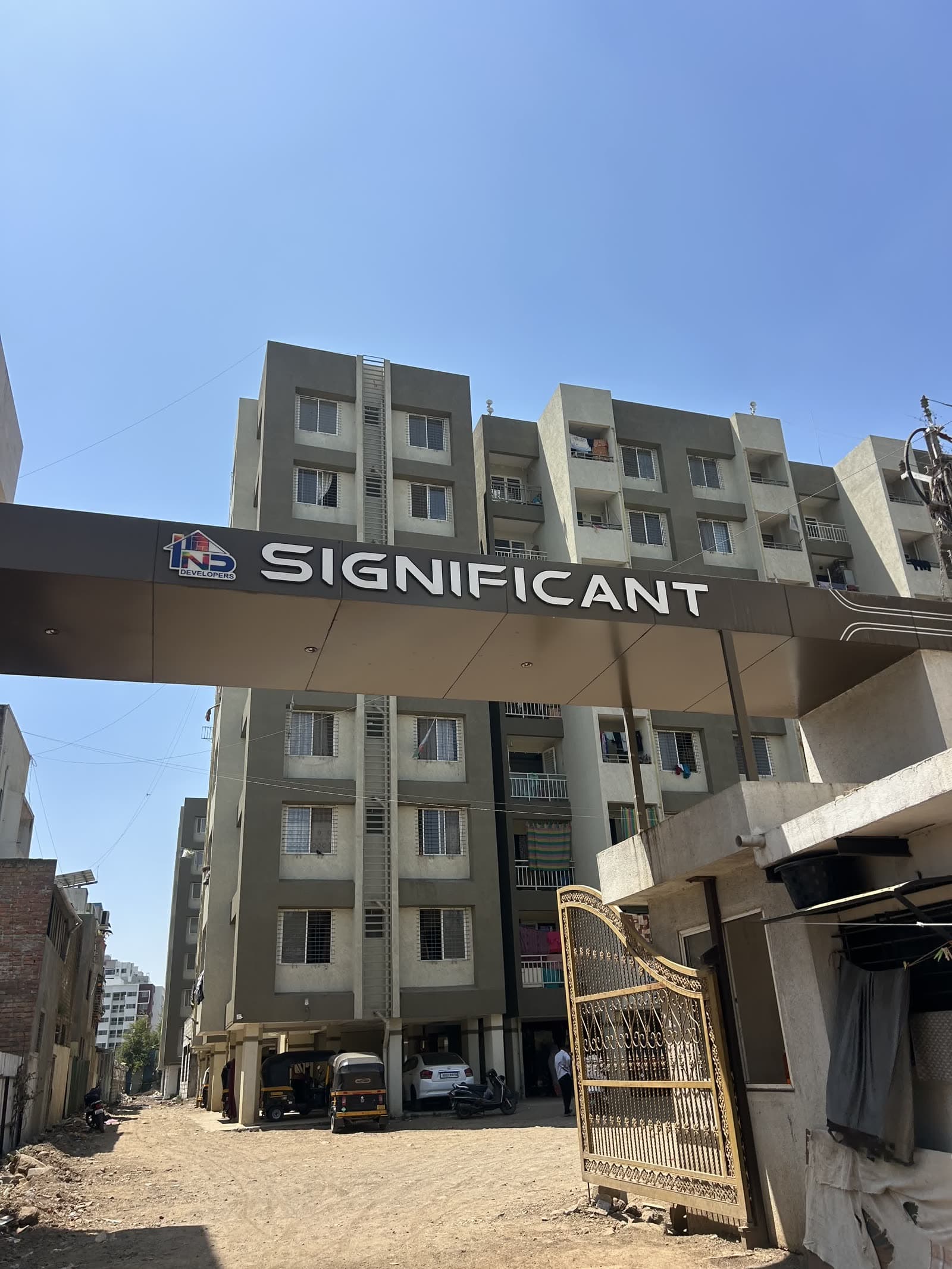 Significant residential complex — finished entrance facade